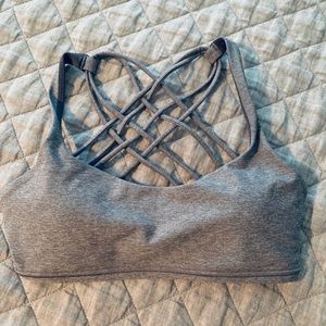 Lululemon free to be wild bra grey 6
